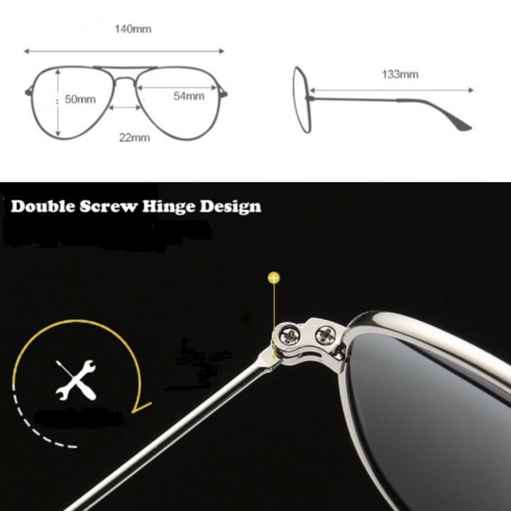 🔥LAST PAIR 🕶Unisex Polarized Aviators - Picture 7 of 8